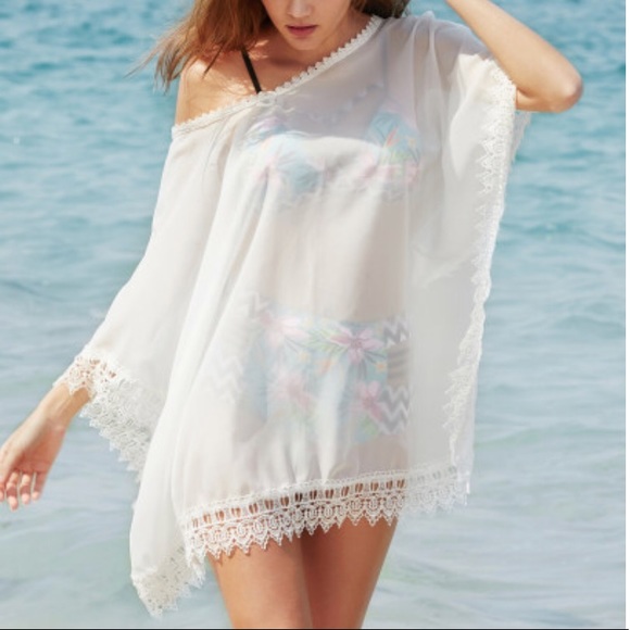 Lace trim swim cover - Picture 2 of 5